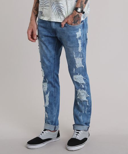 Calca-Jeans-Slim-Destroyed-Azul-Medio-8795276-Azul_Medio_1 Calca-Jeans-Slim-Destroyed-Azul-Medio-8795276-Azul_Medio_1