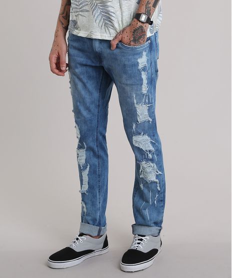 Calca-Jeans-Slim-Destroyed-Azul-Medio-8795276-Azul_Medio_1
