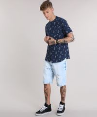 Camisa-Estampada-de-Sereias-em-Piquet-Azul-Marinho-8752764-Azul_Marinho_3