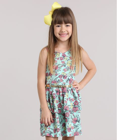 Vestido-Estampado-Floral-com-Cinto-Verde-Agua-8801476-Verde_Agua_1