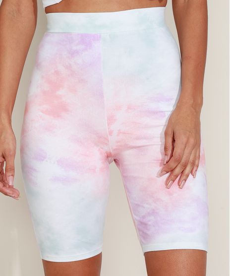 Bermuda-Feminina-Ciclista-Cintura-Super-Alta-Estampada-Tie-Dye-Multicor-9960291-Multicor_1