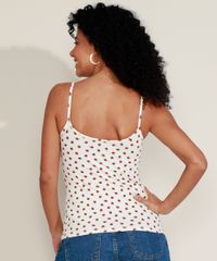 Regata-Feminina-Basica-Estampada-de-Morangos-com-Alca-Fina-Branca-3-9230322-Branco_3_2