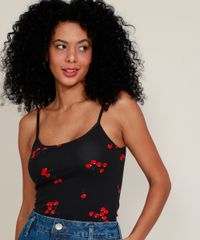 Regata-Feminina-Basica-Estampada-de-Cerejas-com-Alca-Fina-Preta-2-9230322-Preto_2_1