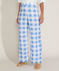Calca-Feminina-Pantalona-Cintura-Alta-Estampada-Xadrez-Azul-Claro-9960091-Azul_Claro_1 Calca-Feminina-Pantalona-Cintura-Alta-Estampada-Xadrez-Azul-Claro-9960091-Azul_Claro_1
