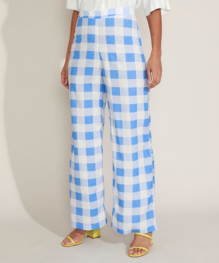 Calca-Feminina-Pantalona-Cintura-Alta-Estampada-Xadrez-Azul-Claro-9960091-Azul_Claro_1 Calca-Feminina-Pantalona-Cintura-Alta-Estampada-Xadrez-Azul-Claro-9960091-Azul_Claro_1