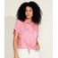 Camisa-Feminina-Estampada-Floral-com-No-Manga-Curta-Rosa-9947293-Rosa_1