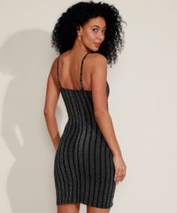 Vestido-Feminino-Listrado-com-Lurex-e-Fendas-Alca-Fina-Preto-9957240-Preto_2