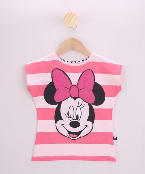 Blusa-Infantil-Minnie-com-Listras-Manga-Curta-Rosa-9947798-Rosa_1