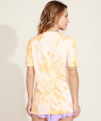 Blusa-Feminina-Signo-Touro-Estampada-Tie-Dye-Manga-Curta-Decote-Redondo-Mostarda-9964694-Mostarda_2