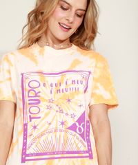 Blusa-Feminina-Signo-Touro-Estampada-Tie-Dye-Manga-Curta-Decote-Redondo-Mostarda-9964694-Mostarda_5