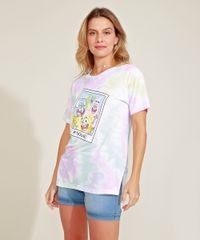 Blusa-Feminina-Bob-Esponja-Estampada-Tie-Dye-Manga-Curta-Decote-Redondo-Multicor-9960766-Multicor_3