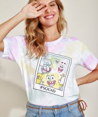 Blusa-Feminina-Bob-Esponja-Estampada-Tie-Dye-Manga-Curta-Decote-Redondo-Multicor-9960766-Multicor_6