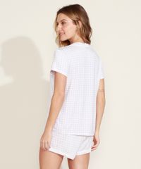 Pijama-Feminino-Camisa-Estampado-Xadrez-Vichy-com-Vies-Contrastante-Manga-Curta-Lilas-9958861-Lilas_2