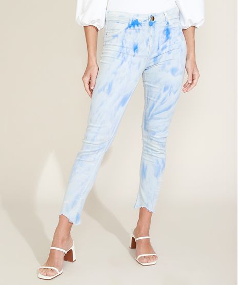 Calca-Jeans-Feminina-Sawary-Cigarrete-Push-Up-Cintura-Alta-Estampada-Tie-Dye-Azul-Claro-9976429-Azul_Claro_1