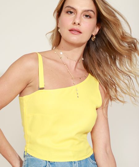 Blusa-Feminina-Cropped-Um-Ombro-So-com-Alca-Removivel-Amarela-9959750-Amarelo_1