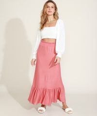 Saia-Feminina-Longa-Texturizada-com-Recorte-e-Lastex-Rosa-9963861-Rosa_6