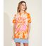 Blusa-Feminina-Signo-Capricornio-Estampada-Tie-Dye-Manga-Curta-Decote-Redondo-Mostarda-9964704-Mostarda_1