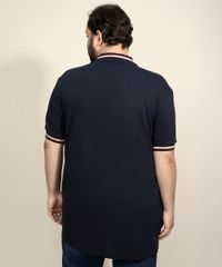 Polo-de-Piquet-Masculina-Plus-Size-Tradicional-com-Patch-Manga-Curta-Azul-Marinho-9952431-Azul_Marinho_2