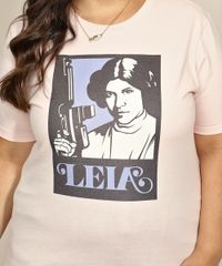 Blusa-Feminina-Plus-Size-Princesa-Leia-Star-Wars-Manga-Curta-Decote-Redondo-Rose-9962109-Rose_2