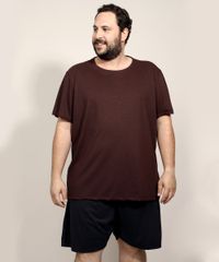 Pijama-Masculino-Plus-Size-Manga-Curta-Marrom-9972819-Marrom_1