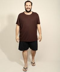 Pijama-Masculino-Plus-Size-Manga-Curta-Marrom-9972819-Marrom_3