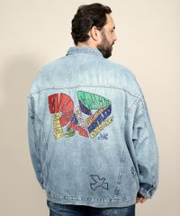 Jaqueta-Jeans-Unissex-Plus-Size-Oversized-Marmorizada-com-Bordado-Azul-Claro-9973110-Azul_Claro_2 Jaqueta-Jeans-Unissex-Plus-Size-Oversized-Marmorizada-com-Bordado-Azul-Claro-9973110-Azul_Claro_2