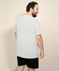 Pijama-de-Piquet-Masculino-Plus-Size-com-Listras-Manga-Curta-Branco-9972818-Branco_2