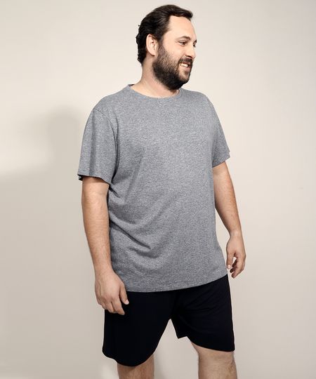 Pijama-Masculino-Plus-Size-Manga-Curta-Cinza-Mescla-9972820-Cinza_Mescla_1