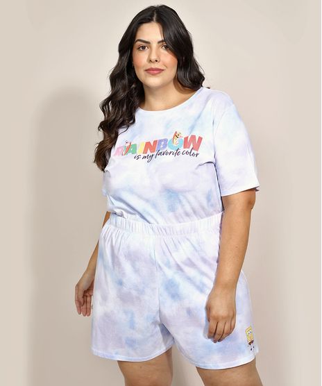 Pijama-Feminino-Plus-Size-Bob-Esponja-Estampado-Tie-Dye-Manga-Curta-Multicor-9961127-Multicor_1