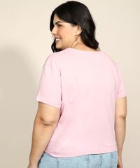 Blusa-Feminina-Plus-Size-Basica-com-No-Manga-Curta-Decote-Redondo-Rosa-9966915-Rosa_2