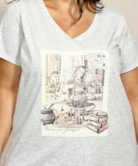 Pijama-Feminino-Plus-Size-Hermione-Harry-Potter-Manga-Curta-Cinza-Mescla-Claro-9961131-Cinza_Mescla_Claro_2