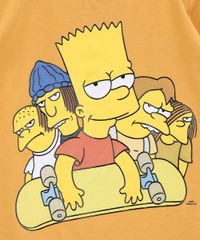 Camiseta-Infantil-Bart-Simpson-e-Amigos-Manga-Curta-Amarela-9970617-Amarelo_2