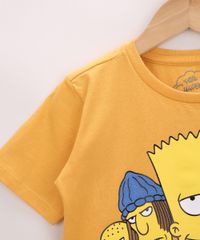 Camiseta-Infantil-Bart-Simpson-e-Amigos-Manga-Curta-Amarela-9970617-Amarelo_4