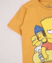 Camiseta-Infantil-Bart-Simpson-e-Amigos-Manga-Curta-Amarela-9970617-Amarelo_5