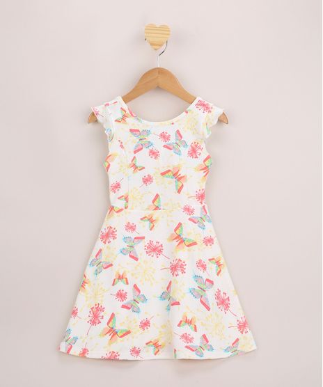 Vestido-Infantil-Estampado-de-Borboletas-com-Babado-Sem-Manga-Off-White-9952055-Off_White_1