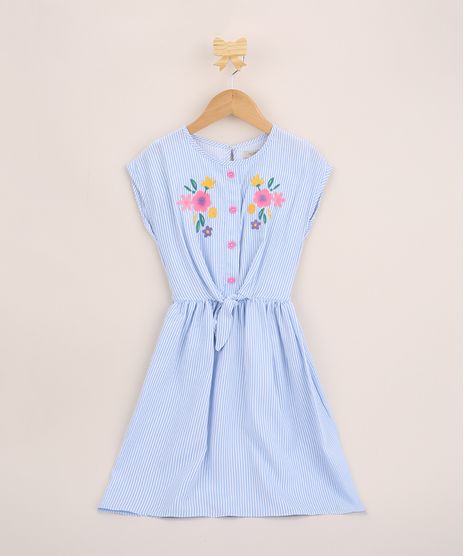 Vestido-Infantil-Listrado-com-Bordado-e-No-Sem-Manga-Azul-9953484-Azul_1