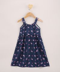Vestido-Infantil-Estampado-de-Flamingo-com-No-Alca-Media-Azul-Marinho-9964812-Azul_Marinho_2