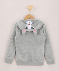 Blusao-Infantil-de-Pelo-Texturizado--Meow--Holografico-com-Capuz-e-Bolso-Canguru-Cinza-9797529-Cinza_3