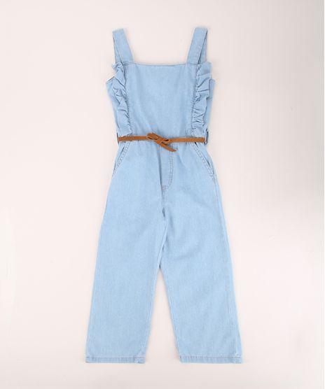 Macacao-Jeans-Infantil-Pantacourt-com-Babado-e-Cinto-Alca-Media-Azul-Claro-9958023-Azul_Claro_1