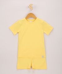 Pijama-Infantil-Canelado-Manga-Curta-Amarelo-9963230-Amarelo_1