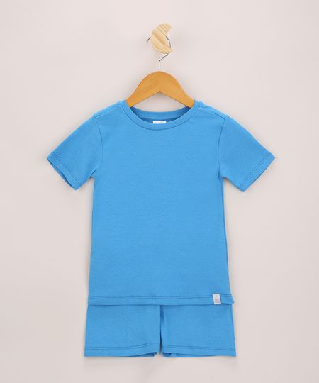Pijama-Infantil-Canelado-Manga-Curta-Azul-9963230-Azul_1