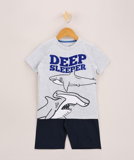 Pijama-Infantil-Tubaroes--Deep-Sleeper--Flocado-Manga-Curta-Cinza-Mescla-9963712-Cinza_Mescla_1 Pijama-Infantil-Tubaroes--Deep-Sleeper--Flocado-Manga-Curta-Cinza-Mescla-9963712-Cinza_Mescla_1