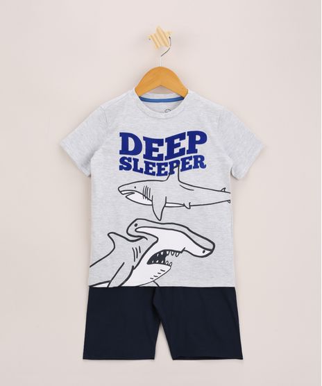 Pijama-Infantil-Tubaroes--Deep-Sleeper--Flocado-Manga-Curta-Cinza-Mescla-9963712-Cinza_Mescla_1