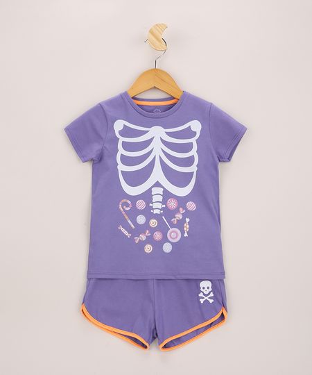 Pijama-Infantil-Halloween-Manga-Curta-Roxo-9969730-Roxo_1