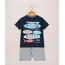 Conjunto-Infantil-de-Camiseta-Pranchas-Manga-Curta-Azul-Marinho---Bermuda-de-Moletom-Cinza-Mescla-9954601-Cinza_Mescla_1
