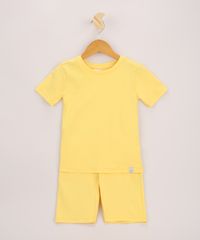 Pijama-Infantil-Canelado-Manga-Curta-Amarelo-9963229-Amarelo_1
