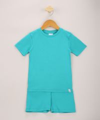 Pijama-Infantil-Canelado-Manga-Curta-Verde-9963230-Verde_1