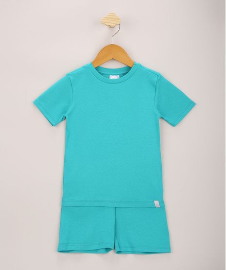 Pijama-Infantil-Canelado-Manga-Curta-Verde-9963230-Verde_1