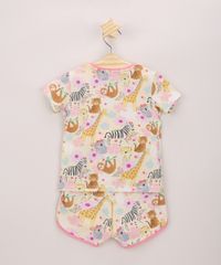 Pijama-Infantil-Estampado-de-Bichos-Manga-Curta-Amarelo-9964005-Amarelo_2