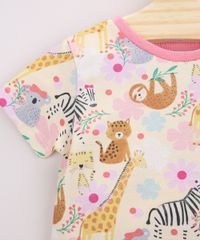 Pijama-Infantil-Estampado-de-Bichos-Manga-Curta-Amarelo-9964005-Amarelo_3